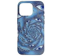 Carcasa para iPhone 16 Pro Mal de Ojo Espiral Protección mística Espiritual Boho Ojos