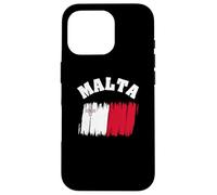 Carcasa para iPhone 16 Pro Malta National Flag Country Pride Roots Vintage Gift