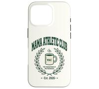 Carcasa para iPhone 16 Pro Mama Athletic Club EST 2026 Maratón de la Maternidad mamá Divertida