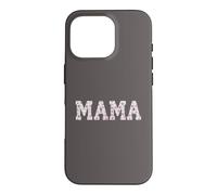Carcasa para iPhone 16 Pro Mama Floral Patchwork Style Lettering Cute Vintage Mom
