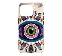 Carcasa para iPhone 16 Pro Mandala Evil Eye Art Style Boho Hippie Estética Tribal
