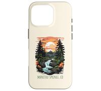 Carcasa para iPhone 16 Pro Manitou Springs, Colorado, EE. UU., diseño panorámico Retro de montañas