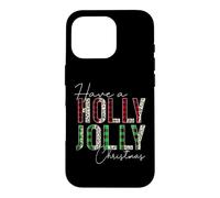 Carcasa para iPhone 16 Pro Manta Have A Holly and Jolly Have a Holly and Jolly Merry Christmas, Leopardo y búfalo