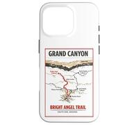 Carcasa para iPhone 16 Pro Mapa Vintage de Bright Angel Trail, Gran Cañón, Borde Sur de Arizona