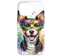 Carcasa para iPhone 16 Pro Mardi Gras Teddy Roosevelt Terrier Perro