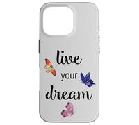 Carcasa para iPhone 16 Pro Mariposas de Acuarela Live Your Dream