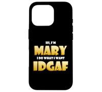 Carcasa para iPhone 16 Pro Mary Joke Idgaf Meme Funny Halloween Costume For Mary