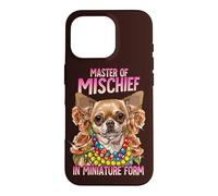 Carcasa para iPhone 16 Pro Master of Mischief in Miniature Form Chihuahua