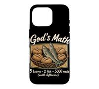 Carcasa para iPhone 16 Pro Matemáticas de Dios 5 Panes 2 Pescado 5000 Comidas Cristiano Jesús Biblia