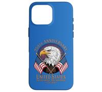 Carcasa para iPhone 16 Pro MAX 250 Aniversario USA Bald Eagle American Flag Patriot 1776