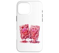 Carcasa para iPhone 16 Pro MAX 67 Six Seven Valentine Hearts Poker Card Meme Couple Girls