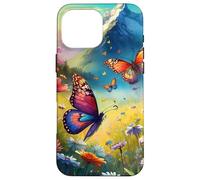 Carcasa para iPhone 16 Pro MAX a Bunch of Butterflies Playing surrounds of Daisy Flowers