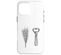 Carcasa para iPhone 16 Pro MAX Abridor de Botellas de Malta de Cerveza y Cebada clásico Retro removedor de Tapas