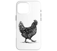 Carcasa para iPhone 16 Pro MAX Abstract Hen Illustration Farmhouse Country Graphic