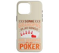 Carcasa para iPhone 16 Pro MAX Abuelo Juegos de Cartas Jugadores de póker Casino Jugador Abuelo