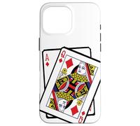 Carcasa para iPhone 16 Pro MAX Ace & Queen of Diamonds 21st Birthday Twenty One Years Old