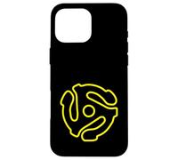 Carcasa para iPhone 16 Pro MAX Adaptador de Disco Vintage de 45 RPM con Eje de música de Vinilo Retro