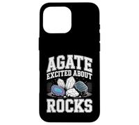 Carcasa para iPhone 16 Pro MAX Agate Excited About Rocks Nerd de geología de Rocas |-