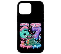Carcasa para iPhone 16 Pro MAX Ahora Tengo 6 El próximo año seré 7 Kaiju Ice Cream 67 Meme Bday