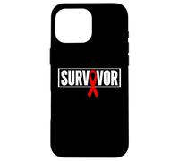 Carcasa para iPhone 16 Pro MAX Aids Survivor VIH Red Ribbon Aids Warrior - Día Mundial del SIDA
