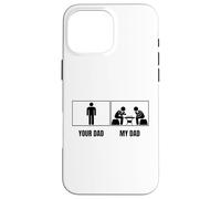 Carcasa para iPhone 16 Pro MAX Ajedrez Jugador Tu Papá Mi Papá Hijo Hijo Divertido Ajed
