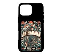 Carcasa para iPhone 16 Pro MAX Akihabara Mecánica Koi Futuro Distrito Tokio Japón Gráfico