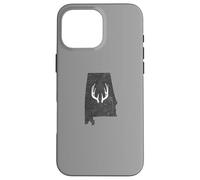Carcasa para iPhone 16 Pro MAX Alabama AL Deer Hunting Shed Antlers Design