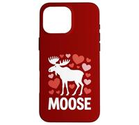 Carcasa para iPhone 16 Pro MAX Alce San Valentín Corazón Amor Vida Silvestre Animal Naturaleza