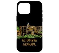 Carcasa para iPhone 16 Pro MAX Alhambra Granada España Viaje Souvenir City Monumento Regalo