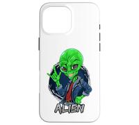 Carcasa para iPhone 16 Pro MAX Alien Rockstar Funny Martian Outer Space Sci Fi Invasión