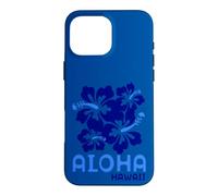 Carcasa para iPhone 16 Pro MAX Aloha Hawaii Blue Hibiscus