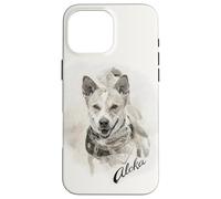 Carcasa para iPhone 16 Pro MAX Aloka The Walk for Peace Dog Spreading Hope Indian Ink Art