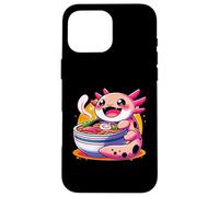 Carcasa para iPhone 16 Pro MAX Amante de los Fideos de Anime Kawaii Axolotl Ramen Feast
