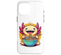 Carcasa para iPhone 16 Pro MAX Amante de los Fideos de Anime Kawaii Axolotl Ramen Feast