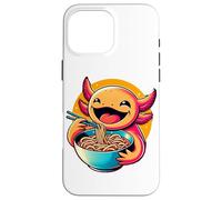 Carcasa para iPhone 16 Pro MAX Amante de los Fideos de Anime Kawaii Axolotl Ramen Feast