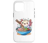 Carcasa para iPhone 16 Pro MAX Amante de los Fideos de Anime Kawaii Axolotl Ramen Feast