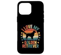 Carcasa para iPhone 16 Pro MAX Amante de los Perros I Love My Golden Retriever