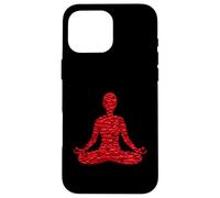 Carcasa para iPhone 16 Pro MAX Amante del Yoga, Forma de corazón, ama el Yoga, día de San Valentín, mediación