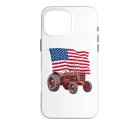 Carcasa para iPhone 16 Pro MAX American USA Flag Tractor Farmer