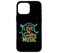 Carcasa para iPhone 16 Pro MAX Amo mi música Country para los fanáticos del Country Western
