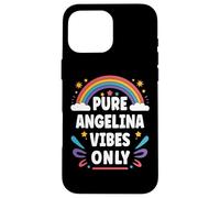 Carcasa para iPhone 16 Pro MAX Angelina Vibes Only Cute Retro Girls Angelina Name