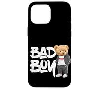 Carcasa para iPhone 16 Pro MAX Angry Bad Boy Style, Cool Teddy Bear Bad Boy Graphic Design
