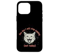 Carcasa para iPhone 16 Pro MAX Angry Cat Un día detendré al sarcástico Amante de los Gatos