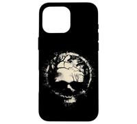 Carcasa para iPhone 16 Pro MAX Anillo de Calavera de Bosque y Luna Surrealista Ghostly Gothic Horror Graphic