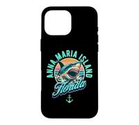Carcasa para iPhone 16 Pro MAX Anna Maria Island Florida Shark Retro Diseño Envejecido