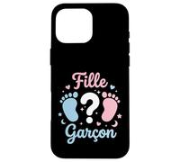 Carcasa para iPhone 16 Pro MAX Annonce grossese Sexe Bebe Baby Shower fille ou Garcon