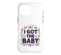 Carcasa para iPhone 16 Pro MAX Anuncio de Embarazo We Got The Baby Revela Mardi Gras