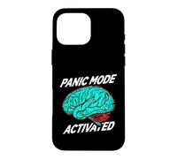 Carcasa para iPhone 16 Pro MAX Anxiety Humor Panic Mode Activated Brain