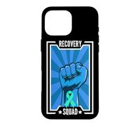 Carcasa para iPhone 16 Pro MAX Apoyo Squad Adicción Recuperación Conciencia Sobriedad