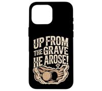 Carcasa para iPhone 16 Pro MAX Arriba de la Tumba resurrección Cristiana Tumba vacía